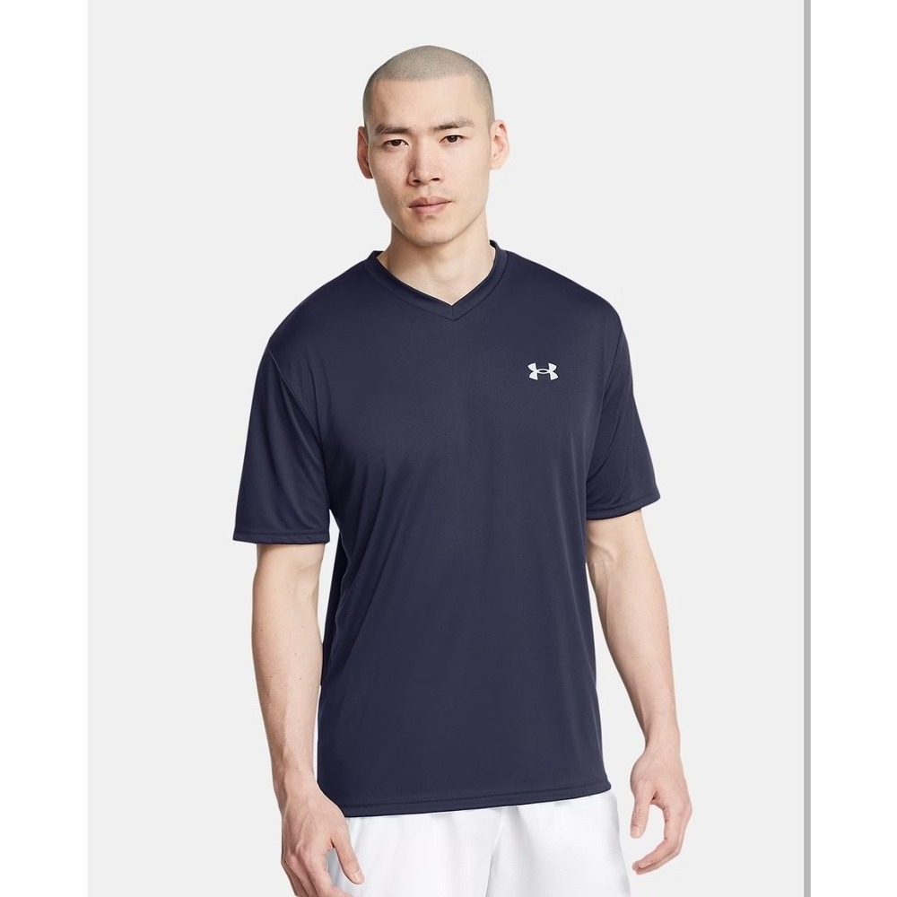 Under Armour Mens Tech 2.0 V-Neck Short Sleeve Shirt Black XL 1327969-001